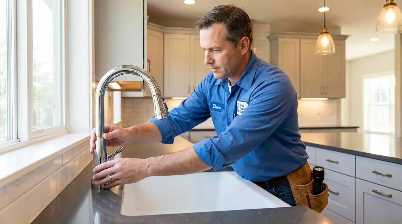 Kitchen faucet installation by Johns Plumbing LLC in Kingston